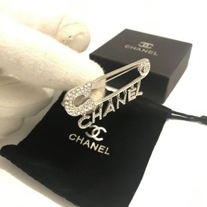 Chanel safety pin brooch